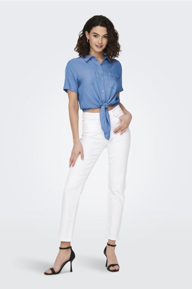 ONLEMILY STRETCH HW STR ANK DNM 15292435 White